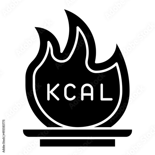calories glyph icon