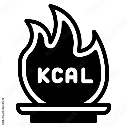 calories glyph icon
