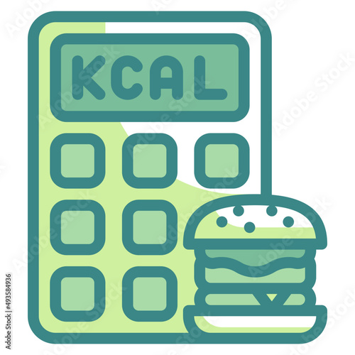 calories blue line icon
