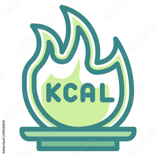 calories blue line icon