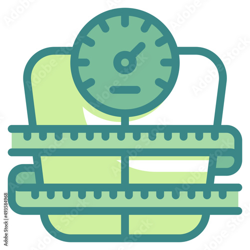 scale blue line icon