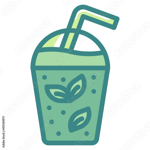 smoothie blue line icon