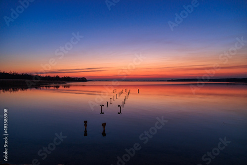 Fototapeta Naklejka Na Ścianę i Meble -  Sunset on the lake święcajty in Ogonki