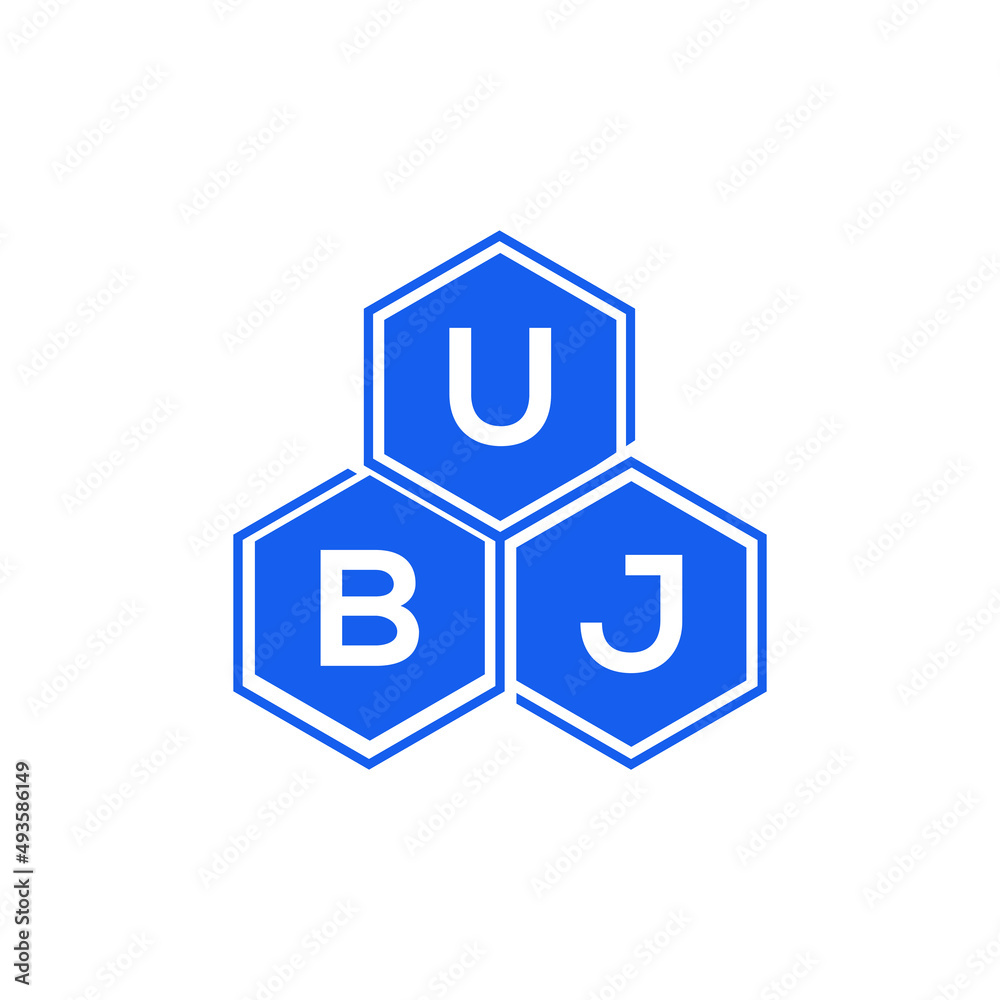 UBJ letter logo design on black background. UBJ creative initials letter logo concept. UBJ letter design. UBJ letter logo design on black background. UBJ creative initials letter logo concept. UBJ letter design.