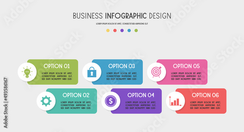 Business diagram. Infographic with options. Flowchart. Vector
