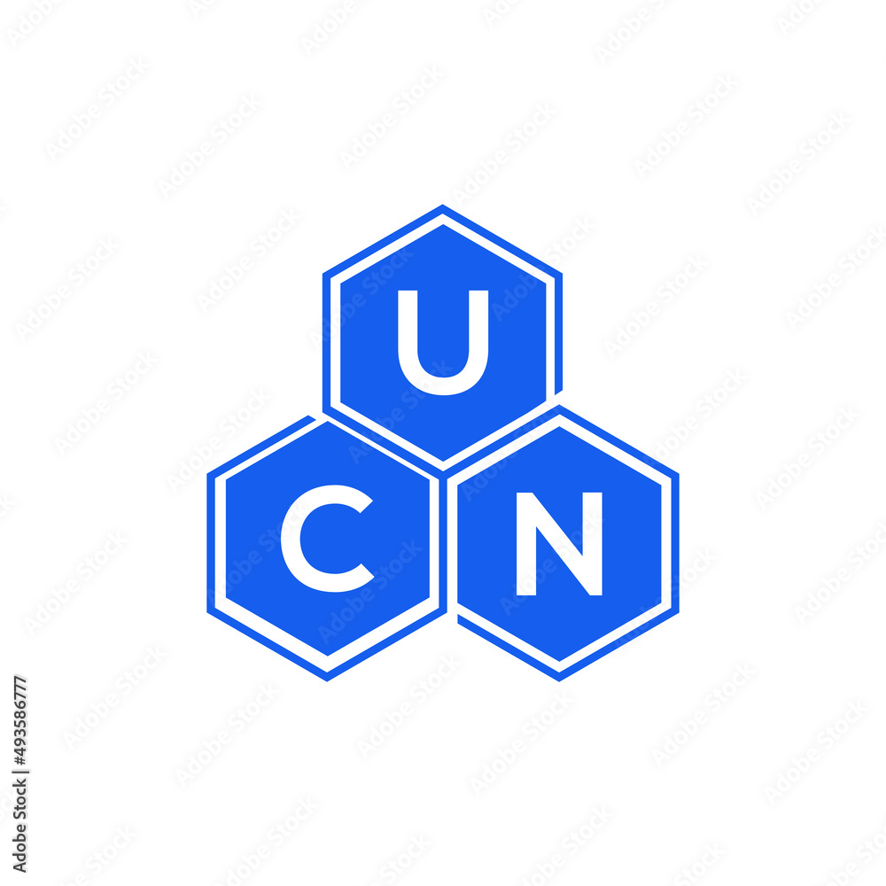 UCN letter logo design on White background. UCN creative initials letter logo concept. UCN letter design. UCN letter logo design on White background. UCN creative initials letter logo concept. UCN letter design.