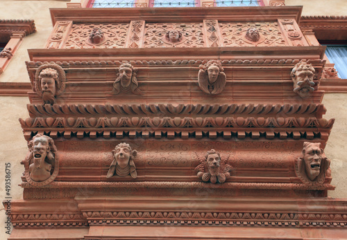 Decoration of Maison des Têtes, Colmsr, Alsace, France