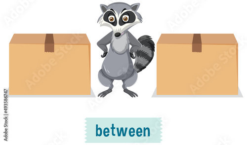 English prepositions of place for children