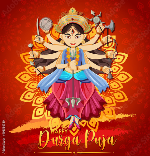 Happy Durga Puja event day