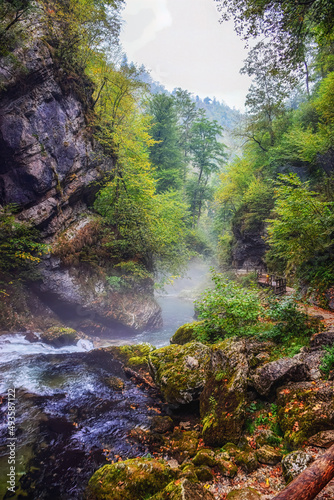 Vintgar Gorge in Slovenia.