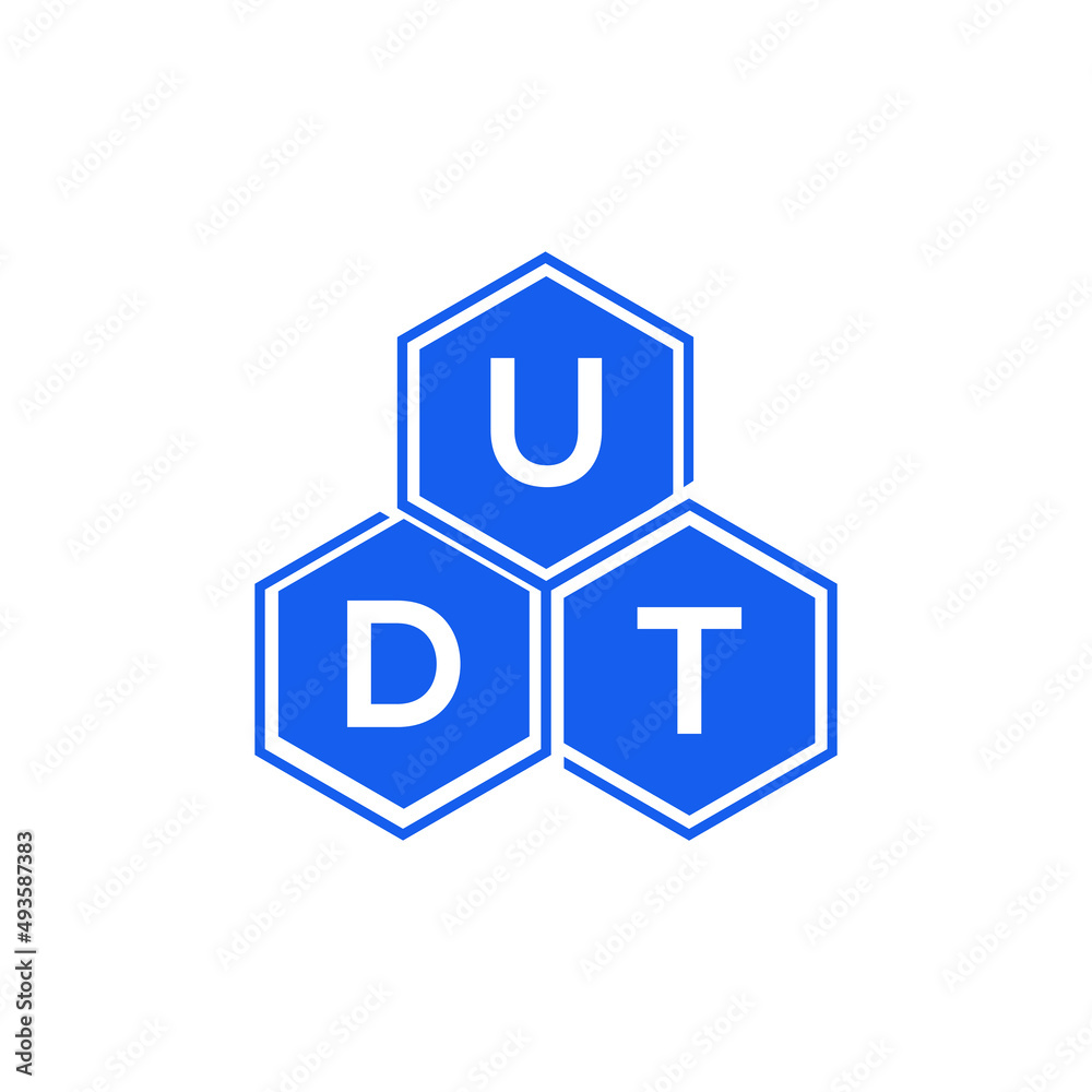 UDT letter logo design on White background. UDT creative initials letter logo concept. UDT letter design. UDT letter logo design on White background. UDT creative initials letter logo concept. UDT letter design.