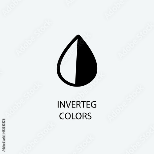 Invert_colors vector icon illustration sign