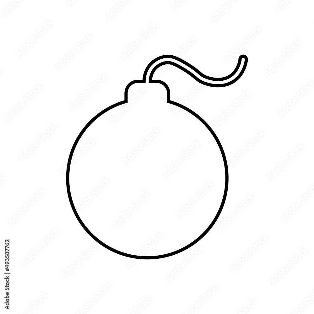 Bomb icon in line style Bomb icon in line style
