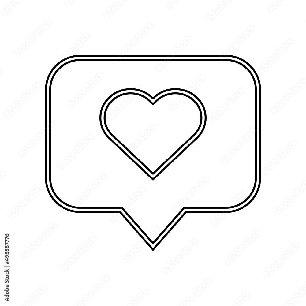 Like icon in line style Like icon in line style