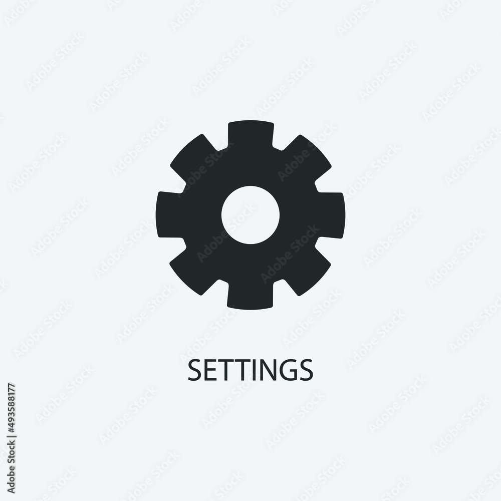 Settings vector icon illustration sign 