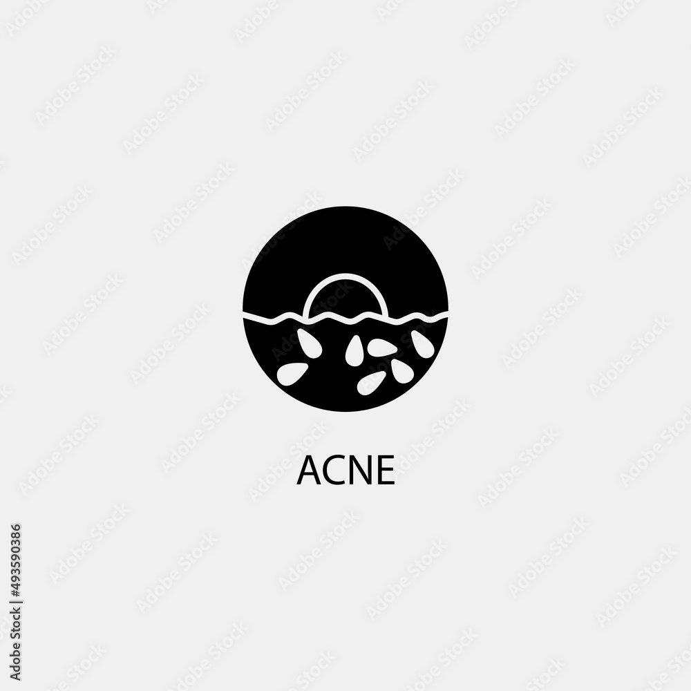 Obraz premium Acne vector icon illustration sign