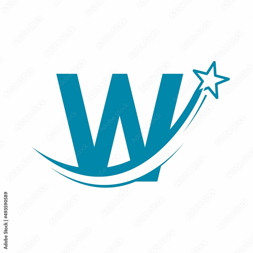 Letter w Star logo design template illustration Letter w Star logo design template illustration