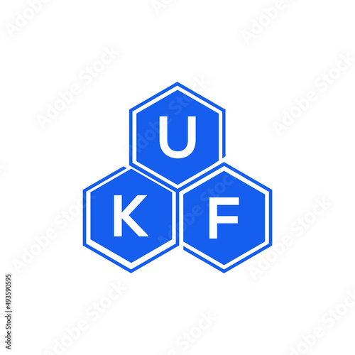 UKF letter logo design on White background. UKF creative initials letter logo concept. UKF letter design. 