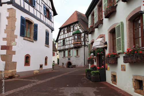 Streets of Eguisheim, Alsace, France © nikidel