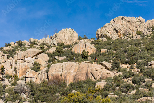 natural park formed by granite rocks called La Pedriza in the Sierra de Guadarrama, Madrid