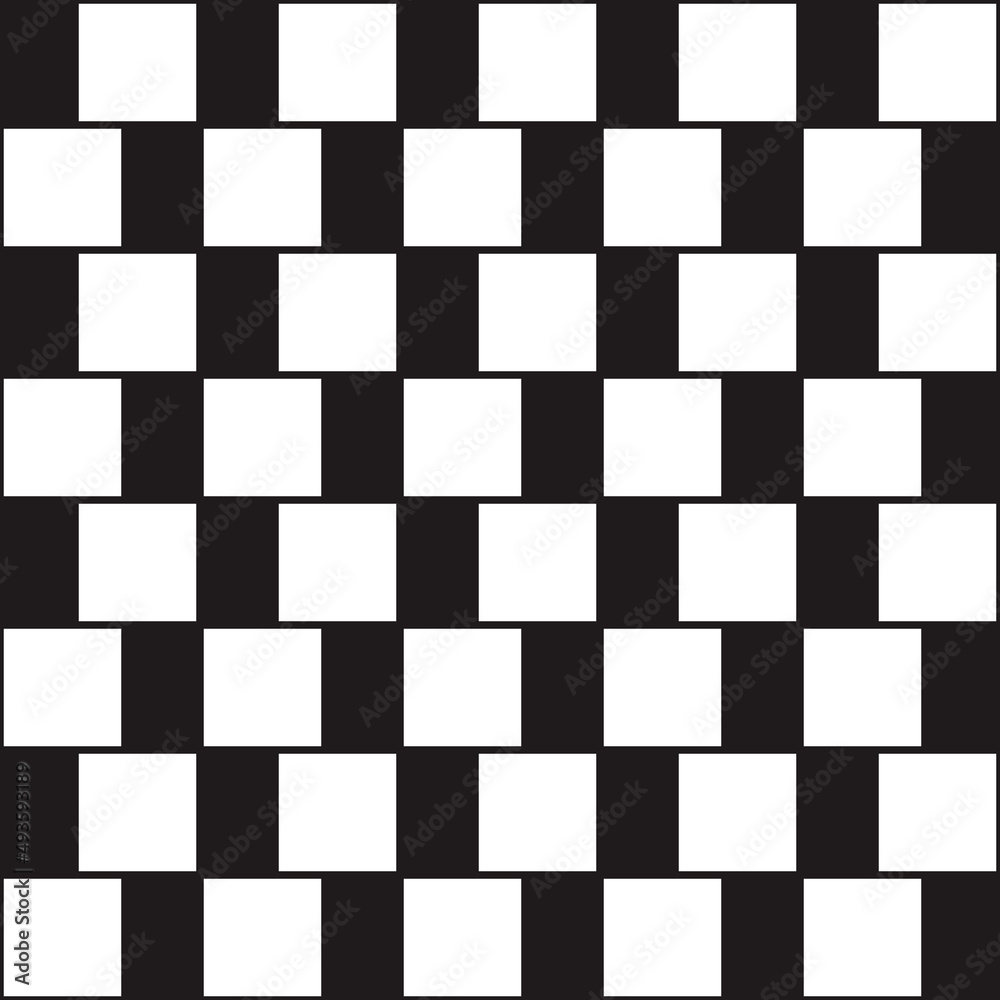 White squares and a black background create a pattern. White squares and a black background create a pattern.