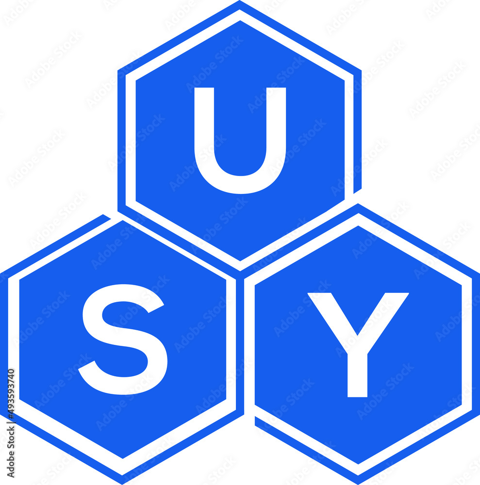 USY letter logo design on White background. USY creative initials letter logo concept. USY letter design. USY letter logo design on White background. USY creative initials letter logo concept. USY letter design.