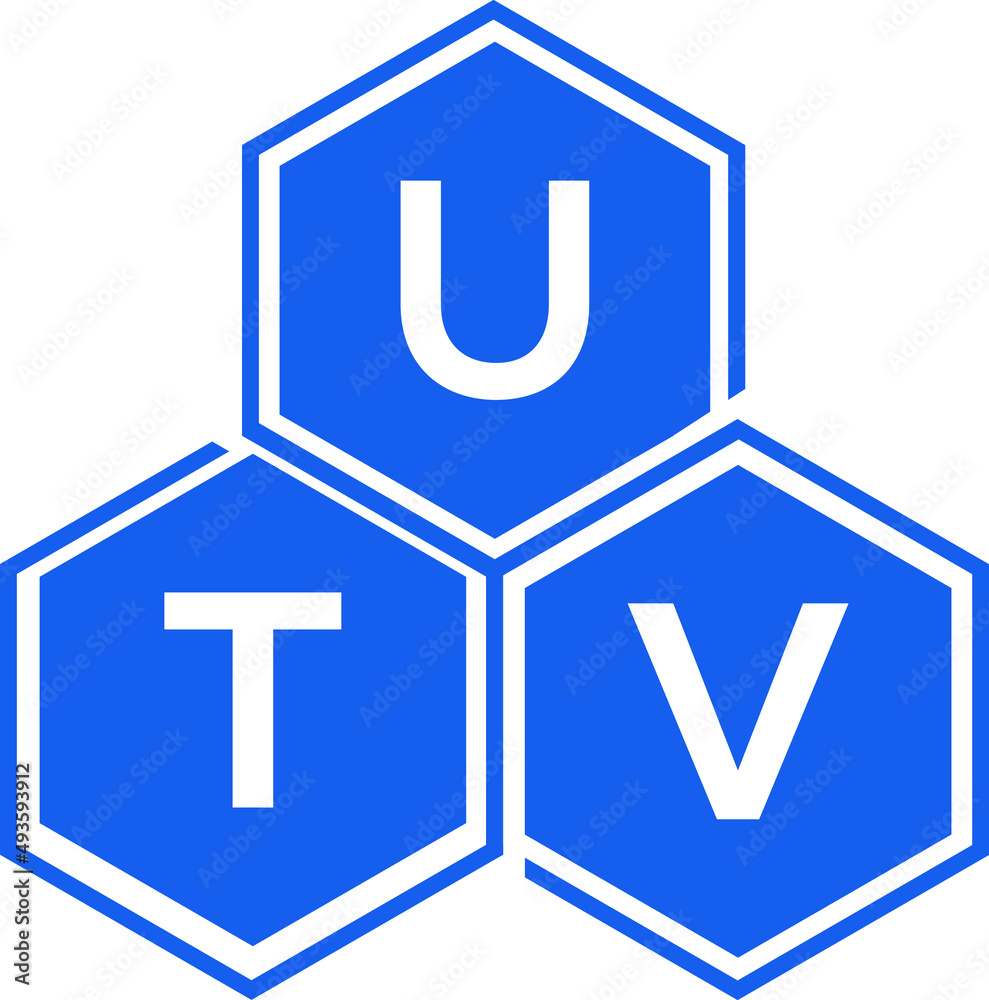 UTV letter logo design on White background. UTV creative initials letter logo concept. UTV letter design. UTV letter logo design on White background. UTV creative initials letter logo concept. UTV letter design.