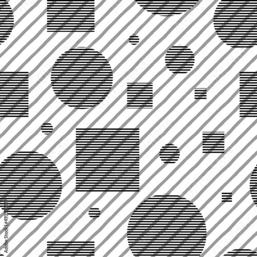 Seamless pattern. Geometric vector background. 