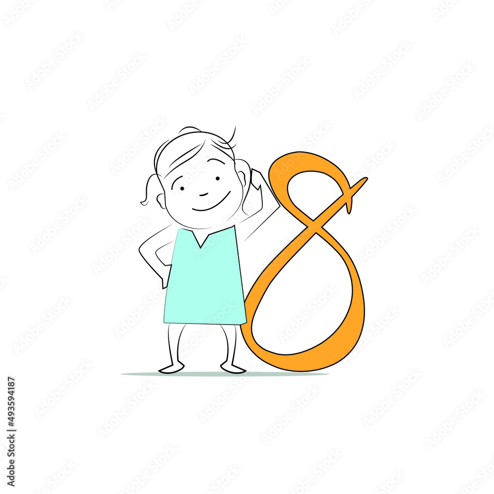 Number eight.
Doodle style character. An illustration of simple human movements and emotions. Number eight.
Doodle style character. An illustration of simple human movements and emotions.