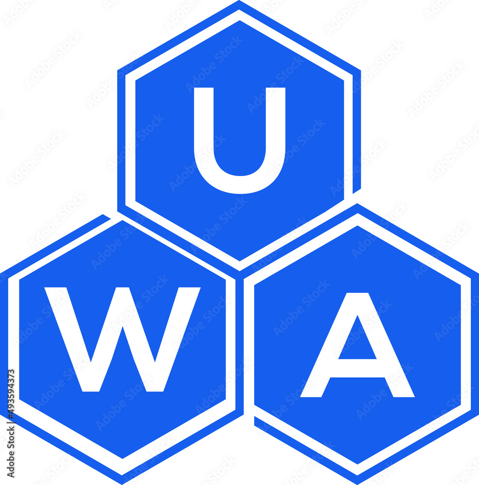 UWA letter logo design on White background. UWA creative initials letter logo concept. UWA letter design. UWA letter logo design on White background. UWA creative initials letter logo concept. UWA letter design.