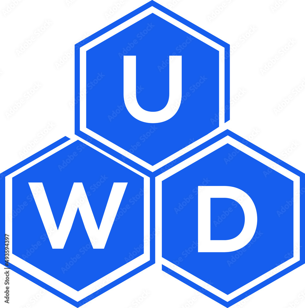 UWD letter logo design on White background. UWD creative initials letter logo concept. UWD letter design. UWD letter logo design on White background. UWD creative initials letter logo concept. UWD letter design.