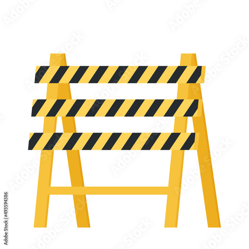 Barricade block vector. fence vector. wallpaper. free space for text. construction.