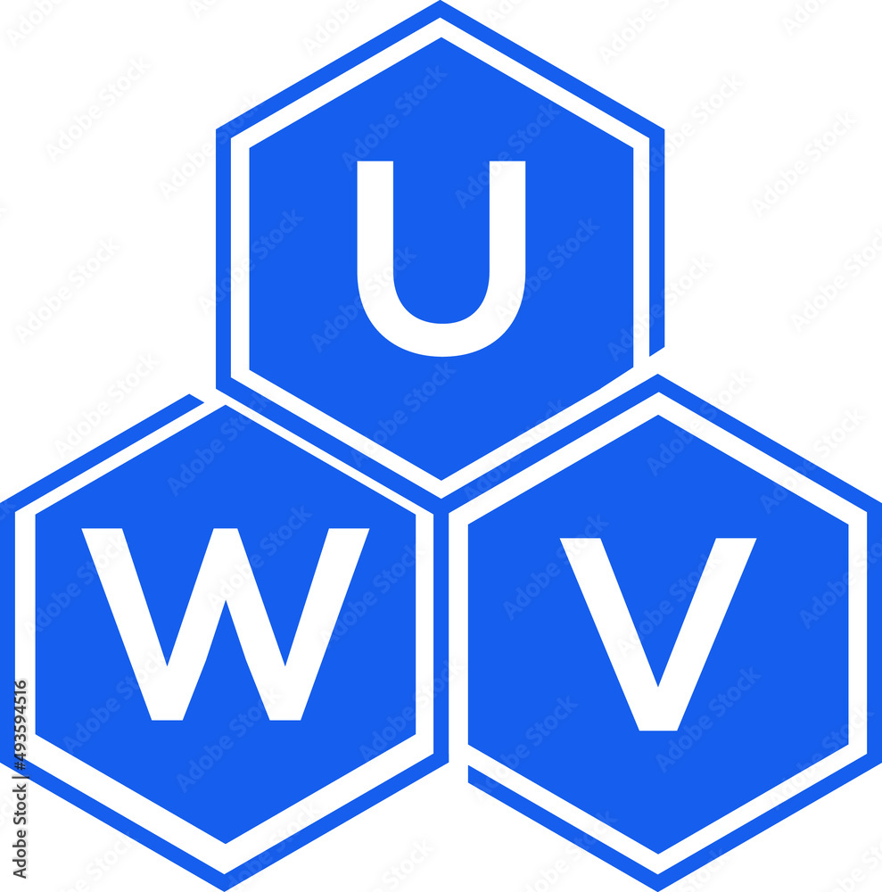 UWV letter logo design on black background. UWV creative initials letter logo concept. UWV letter design. UWV letter logo design on black background. UWV creative initials letter logo concept. UWV letter design.