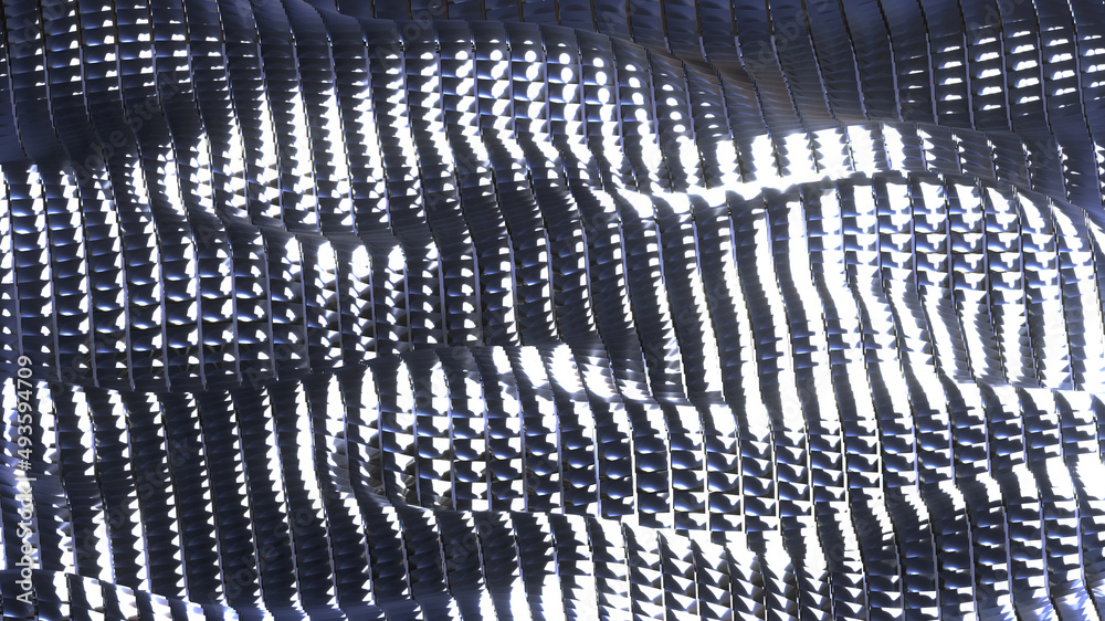 Background 3D with silver squares waves field, abstract technology design, fantastic sea of shiny pattern, 3D render illustration background. Background 3D with silver squares waves field, abstract technology design, fantastic sea of shiny pattern, 3D render illustration background.