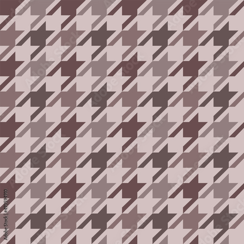 Unique vintage Houndstooth plaid seamless pattern