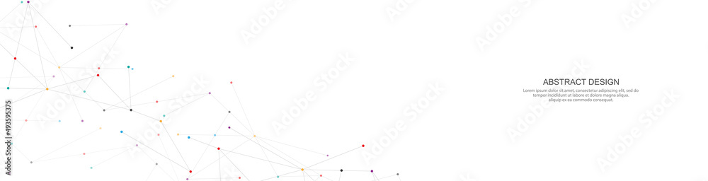 Abstract background and geometric pattern with connecting the dots and lines for banner design or header Abstract background and geometric pattern with connecting the dots and lines for banner design or header
