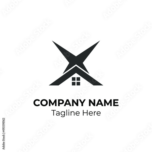 Initial Letter x with Architecture Graphic Logo Design