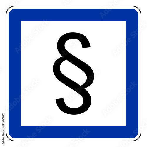 Paragraph und Schild
