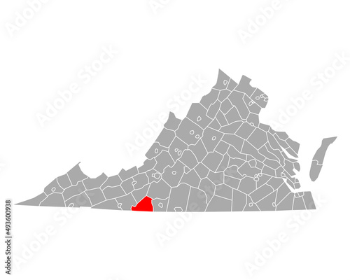 Karte von Patrick in Virginia