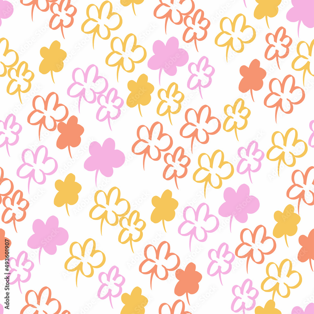 seamless multicolour daisy flower background seamless multicolour daisy flower background