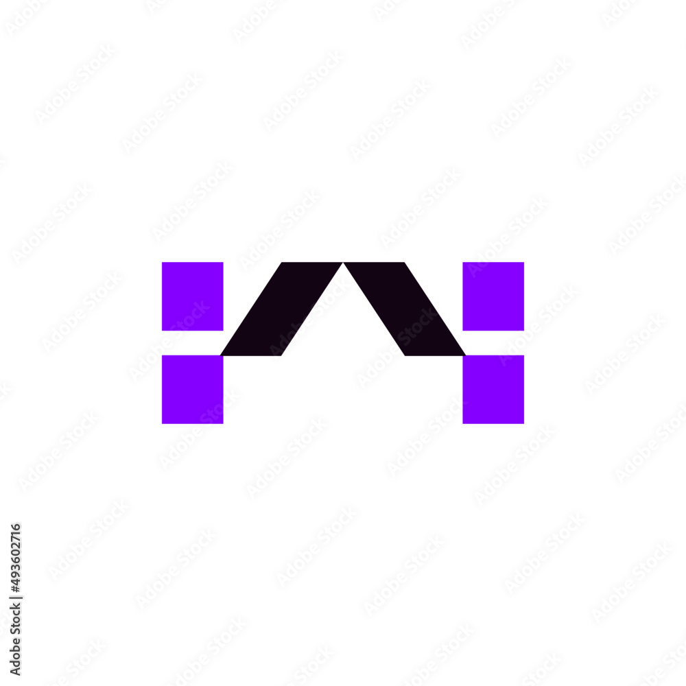 dynamic letter monogram h a flat abstract logo dynamic letter monogram h a flat abstract logo