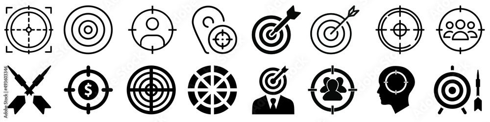 Perfection icon vector set. Target illustration sign collection. strategy symbol.
