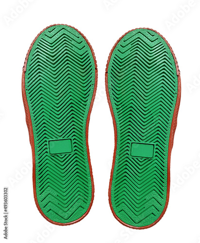 shoe rubber soles on white background