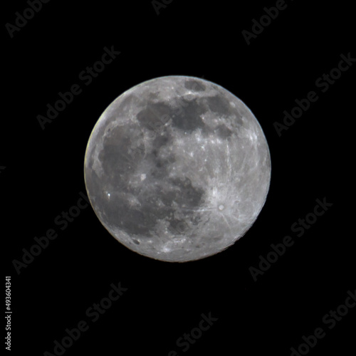 full worm moon shoot in the Netherlands on March 17  2022. Astronomy concept