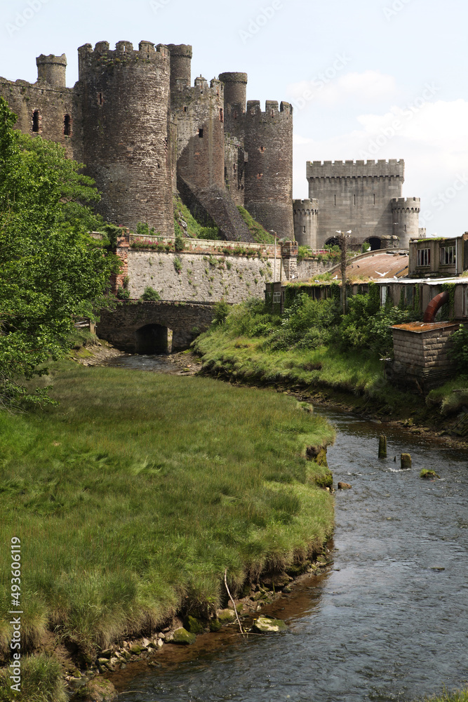 Castle and river - Conwy - Wales - UK