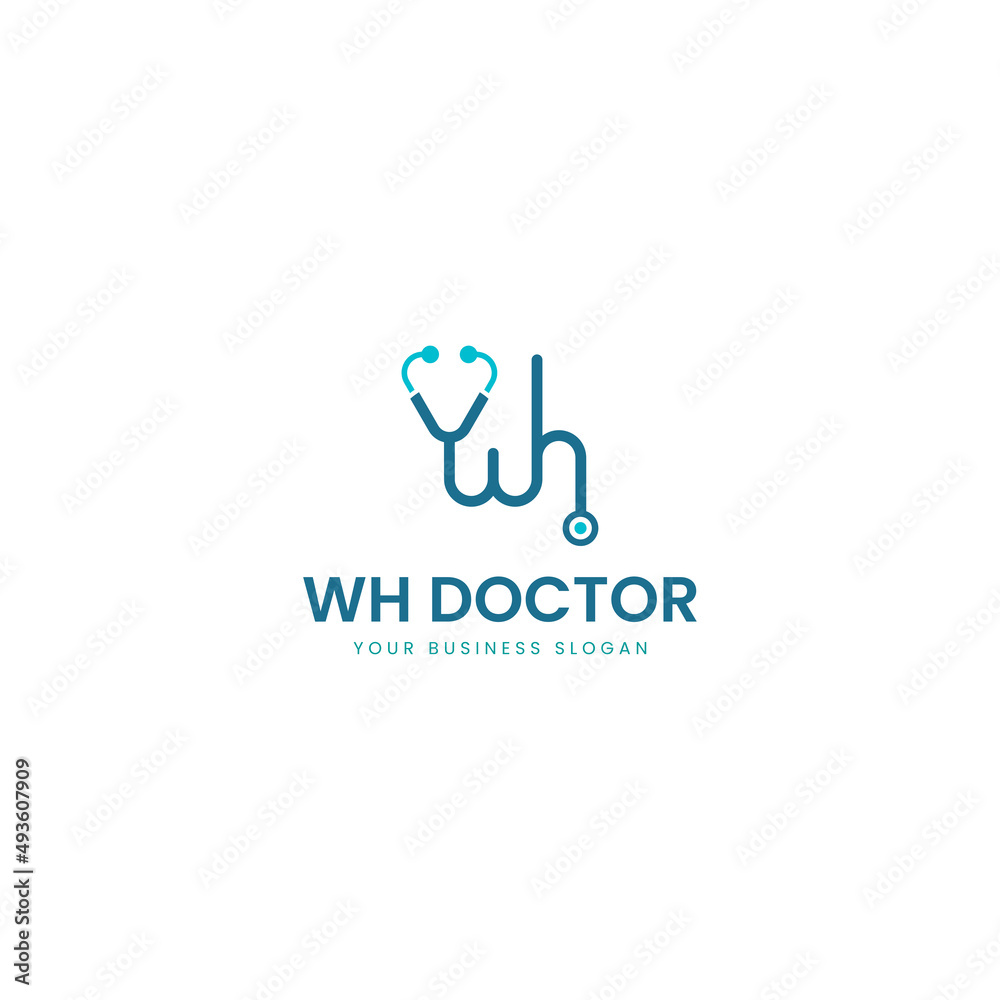 YWH OR WH INITIAL, AND STETHOSCOPELOGO DESIGN YWH OR WH INITIAL, AND STETHOSCOPELOGO DESIGN
