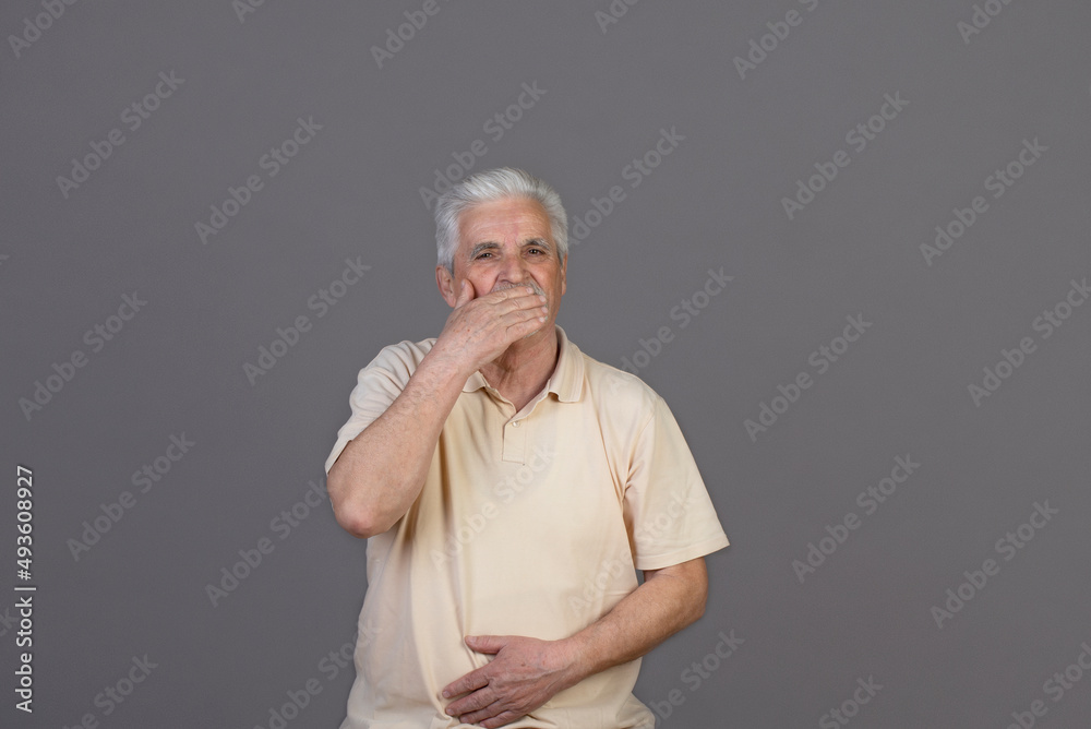 Senior has a stomach ache