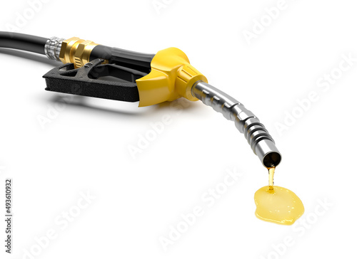 Obraz na płótnie Oil dripping from gasoline pump - 3d rendering
