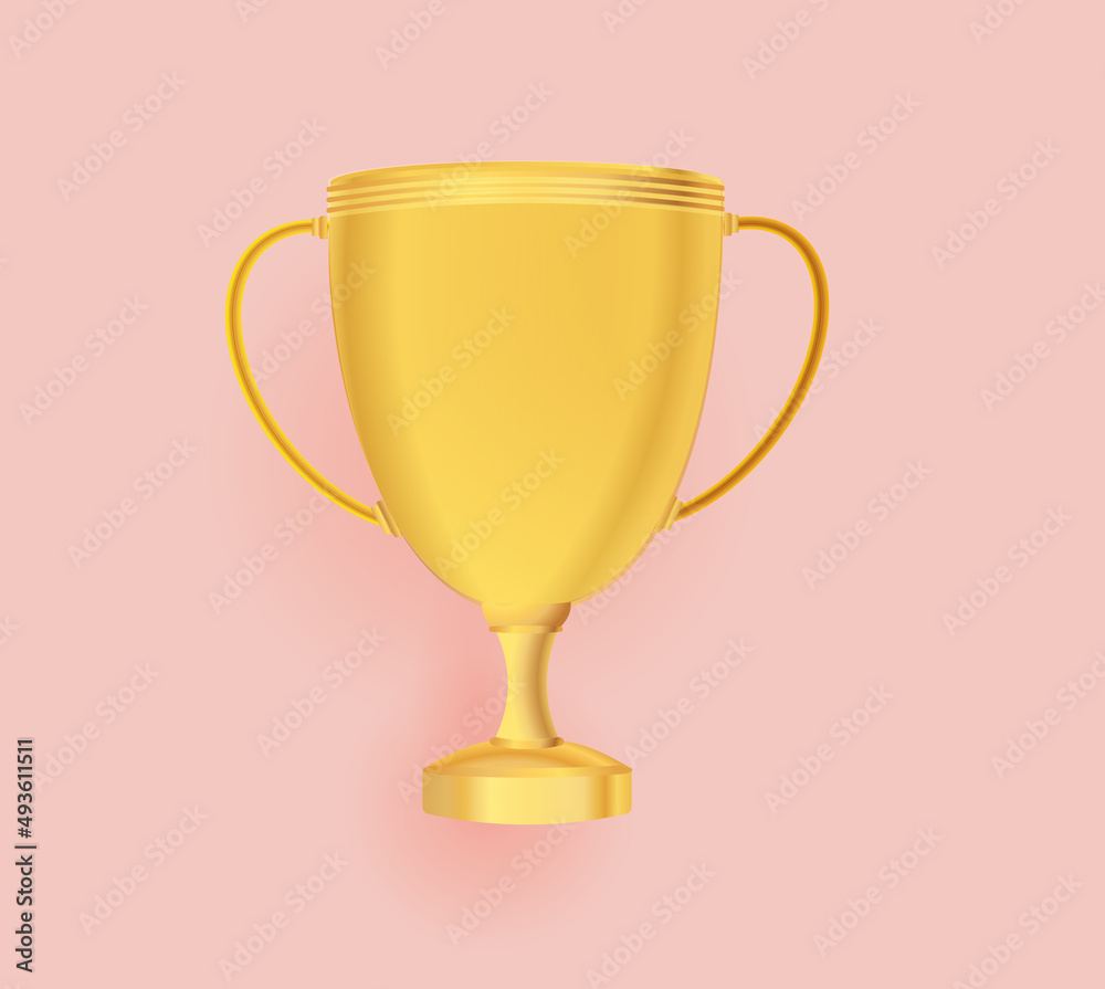 Winner cup isolated. Golden trophy on a transparent background. Vector illustration. Winner cup isolated. Golden trophy on a transparent background. Vector illustration.