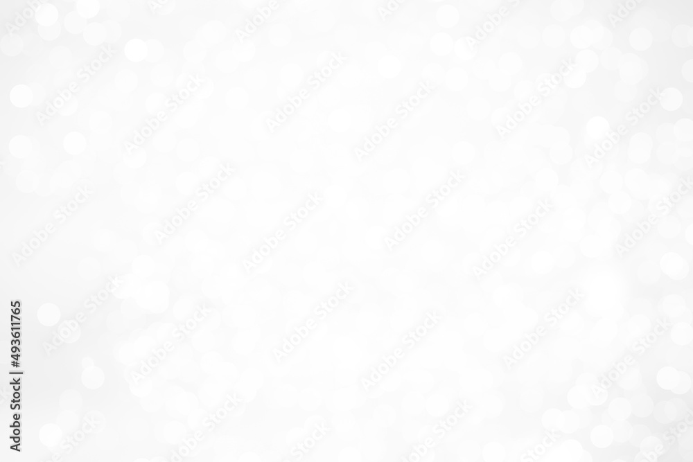 gray bokeh White and Silver lights on bokeh abstract background.	